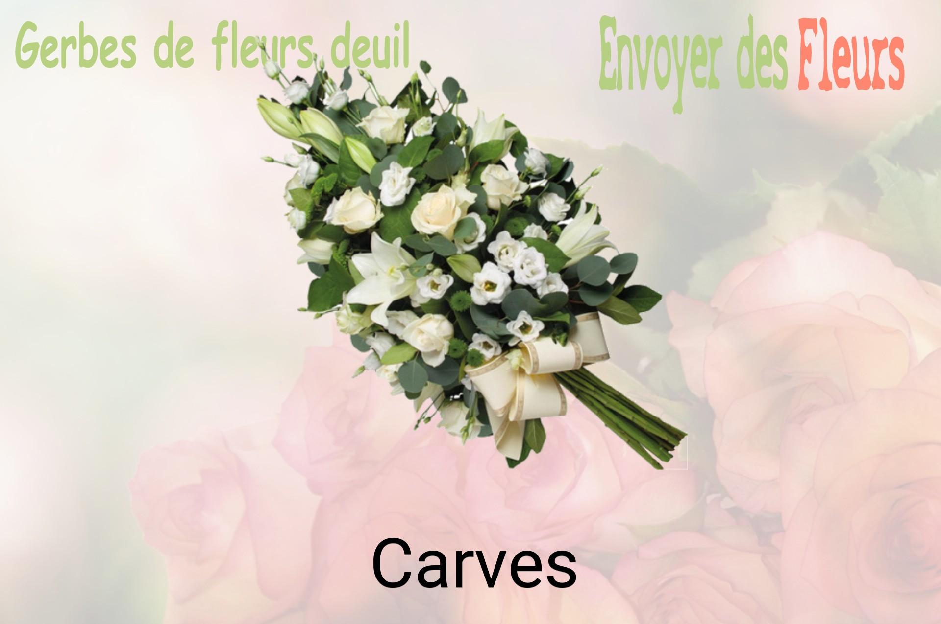 Gerbe de fleurs de deuil livrée à Carves